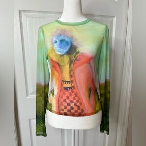 A+O X KIDSUPER DELAINA LONG SLEEVE CROP TOP